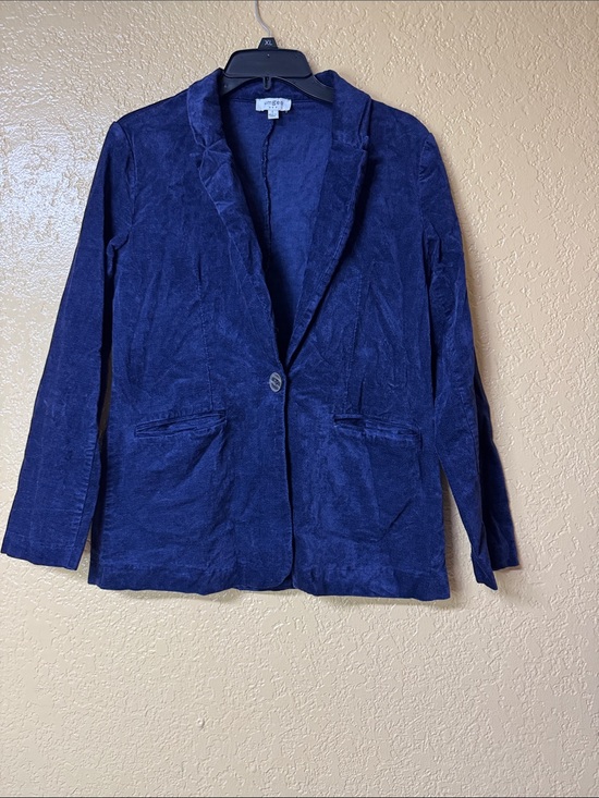 Umgee Jackets & Blazers - Umgee Navy Blue Corduroy Single-Button Blazer